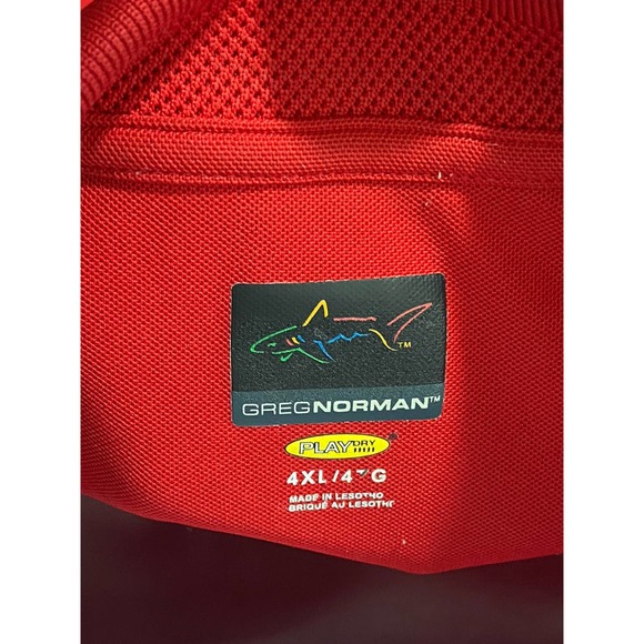 Greg Norman Men's Polo Golf Shirt Performance Play Dry 4XL RED - Picture 5 of 10